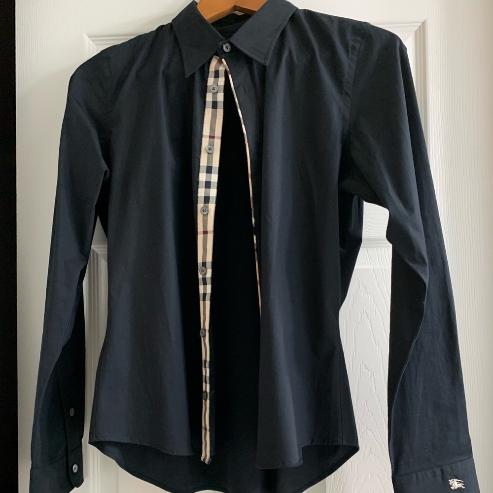 Authentic Burberry Black button up.